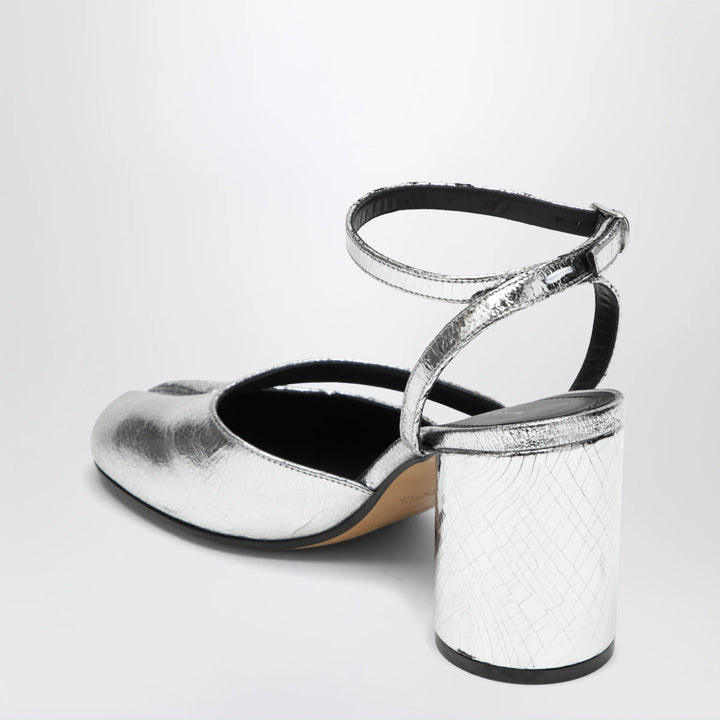 Maison Margiela - Silver Tabi Sandals In Broken Mirror Finish