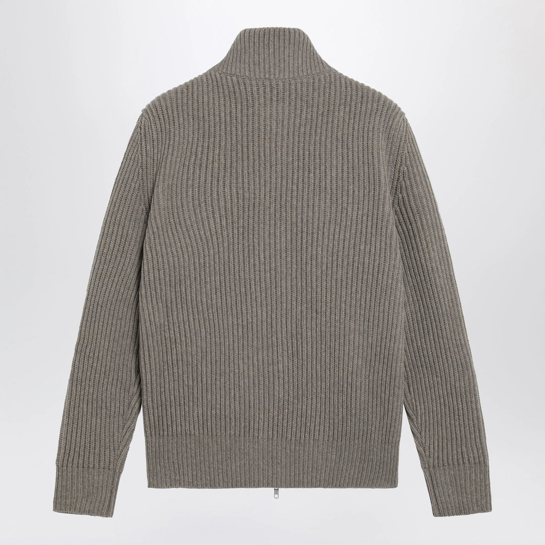 MM6 Maison Margiela - Beige mélange wool cardigan