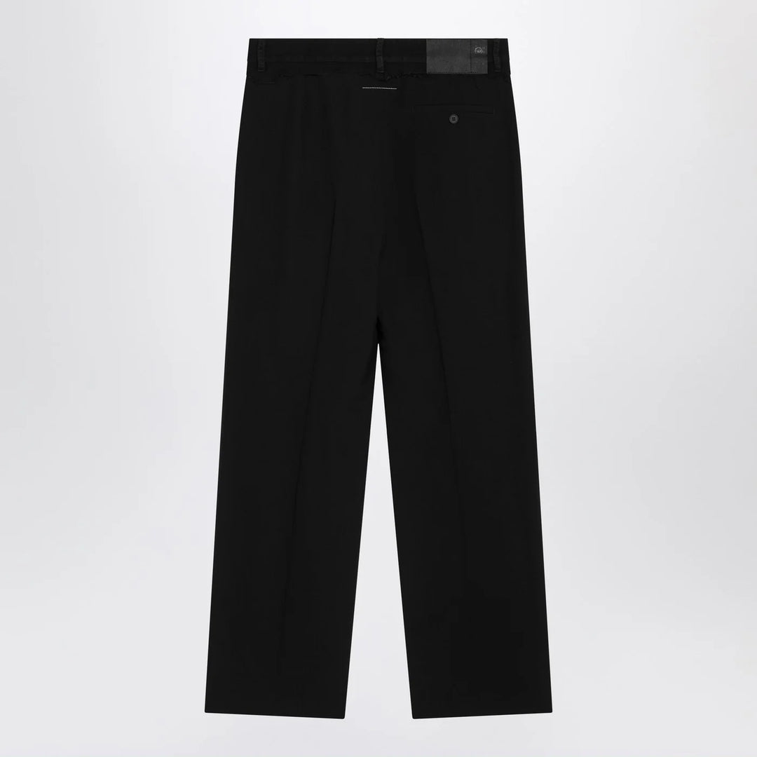 MM6 Maison Margiela - Black wool-blend trousers