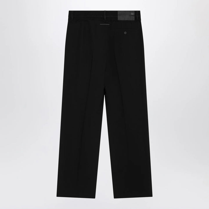 MM6 Maison Margiela - Black wool-blend trousers