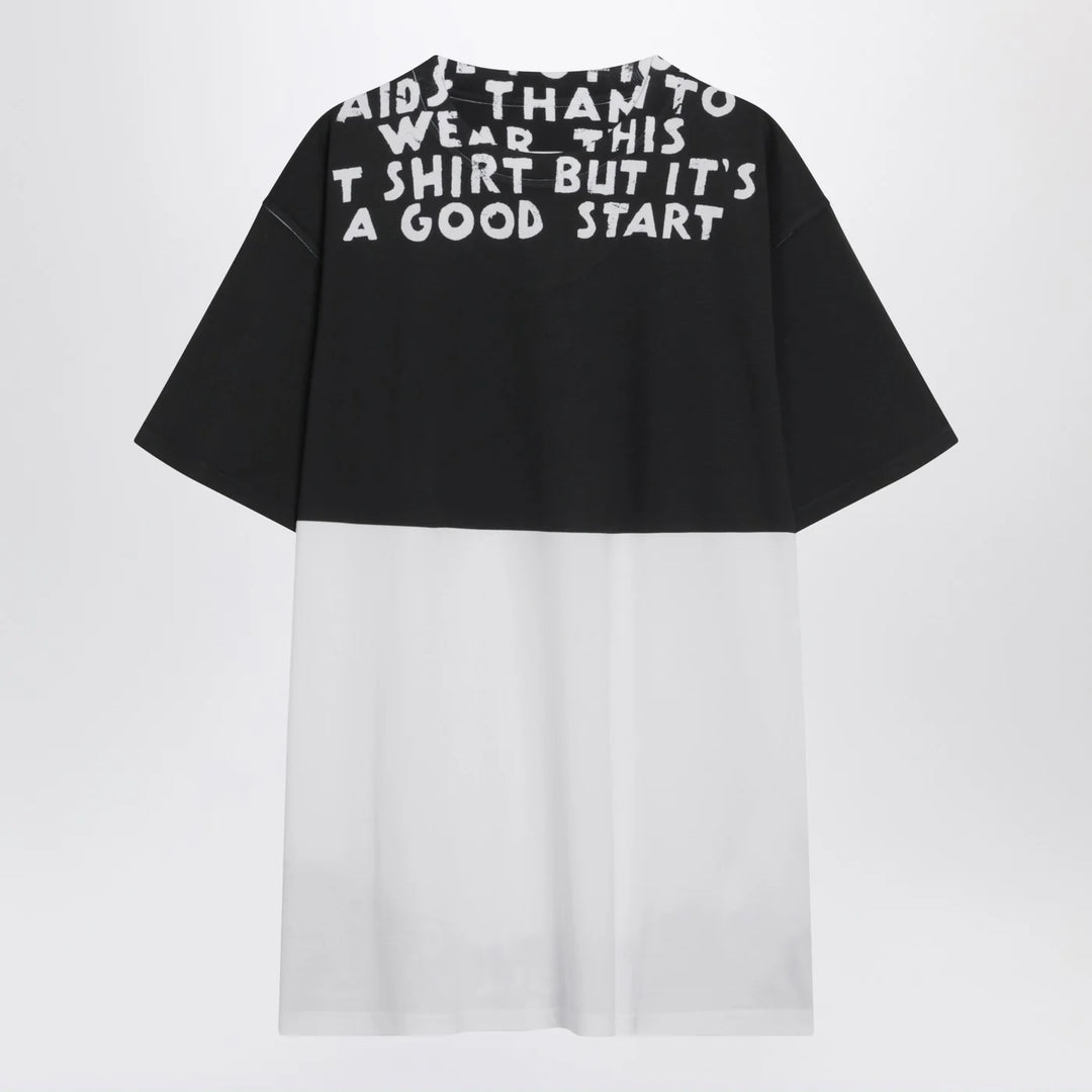 MM6 Maison Margiela - White/black cotton AIDS T-shirt
