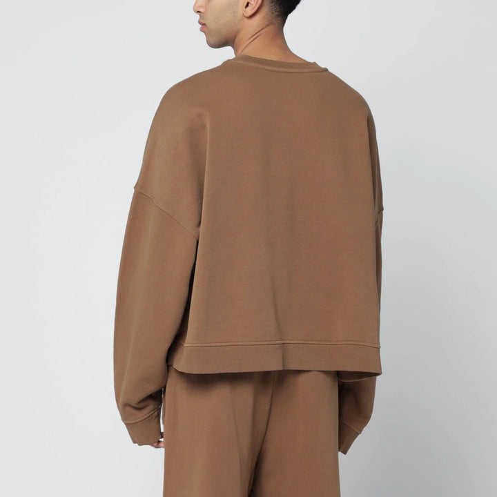 Entire Studios - Brown cotton crewneck sweatshirt