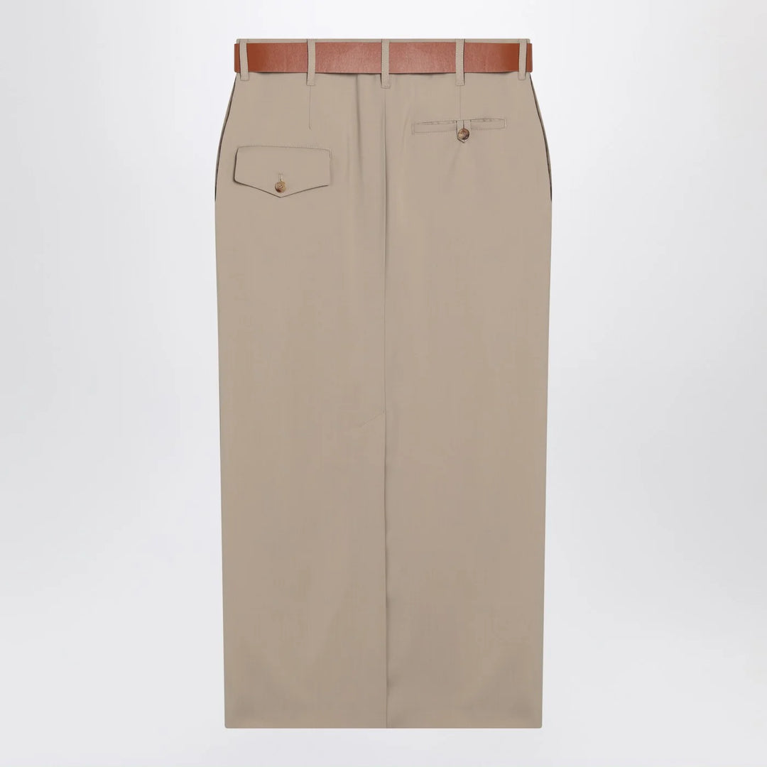 Moschino - Jupe with beige wool skirt