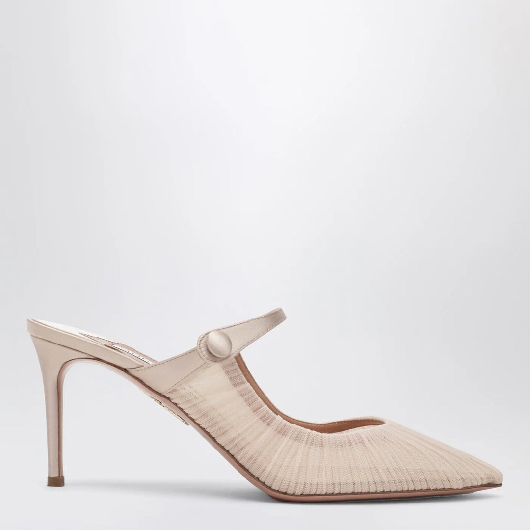 Aquazzura - Voile Mule 75 powder pink