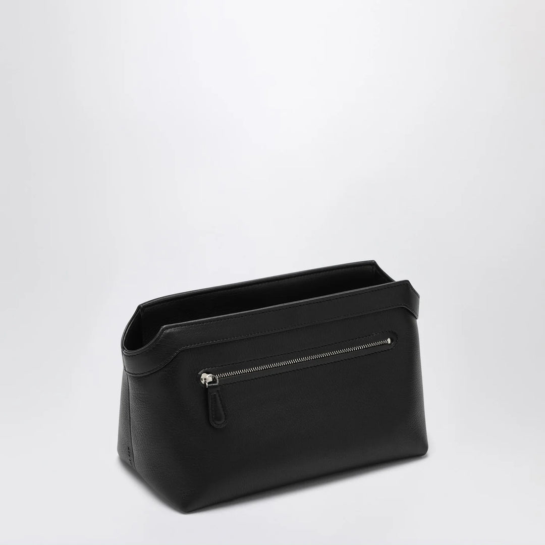 The Row - Black leather clutch bag