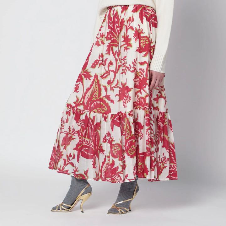 ETRO - White skirt with floral print