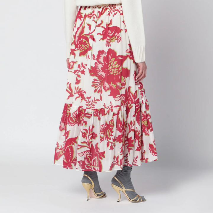 ETRO - White skirt with floral print