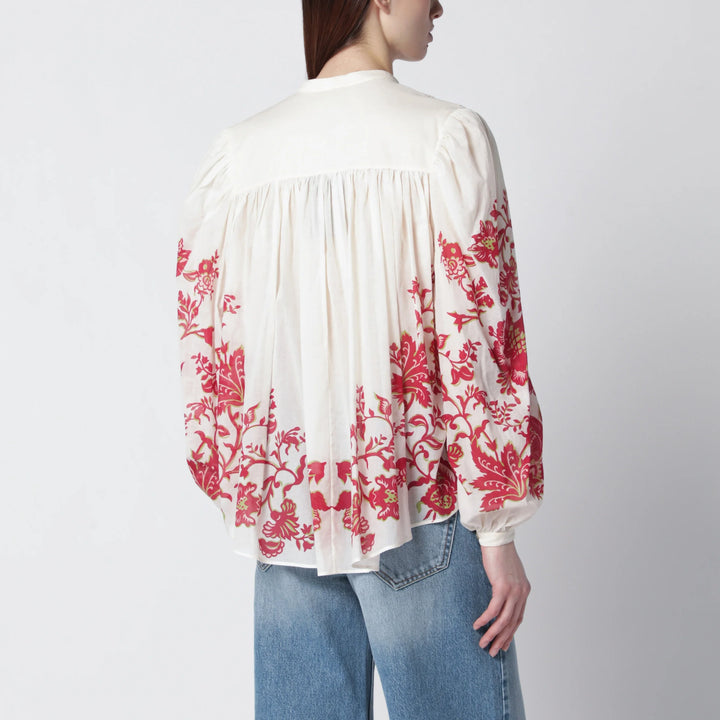 ETRO - Blouse in cotton voile with floral print