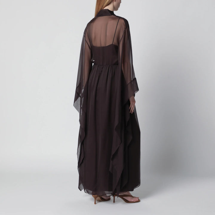 Alberta Ferretti - Long brown silk dress Brand Apparel &amp; Accessories