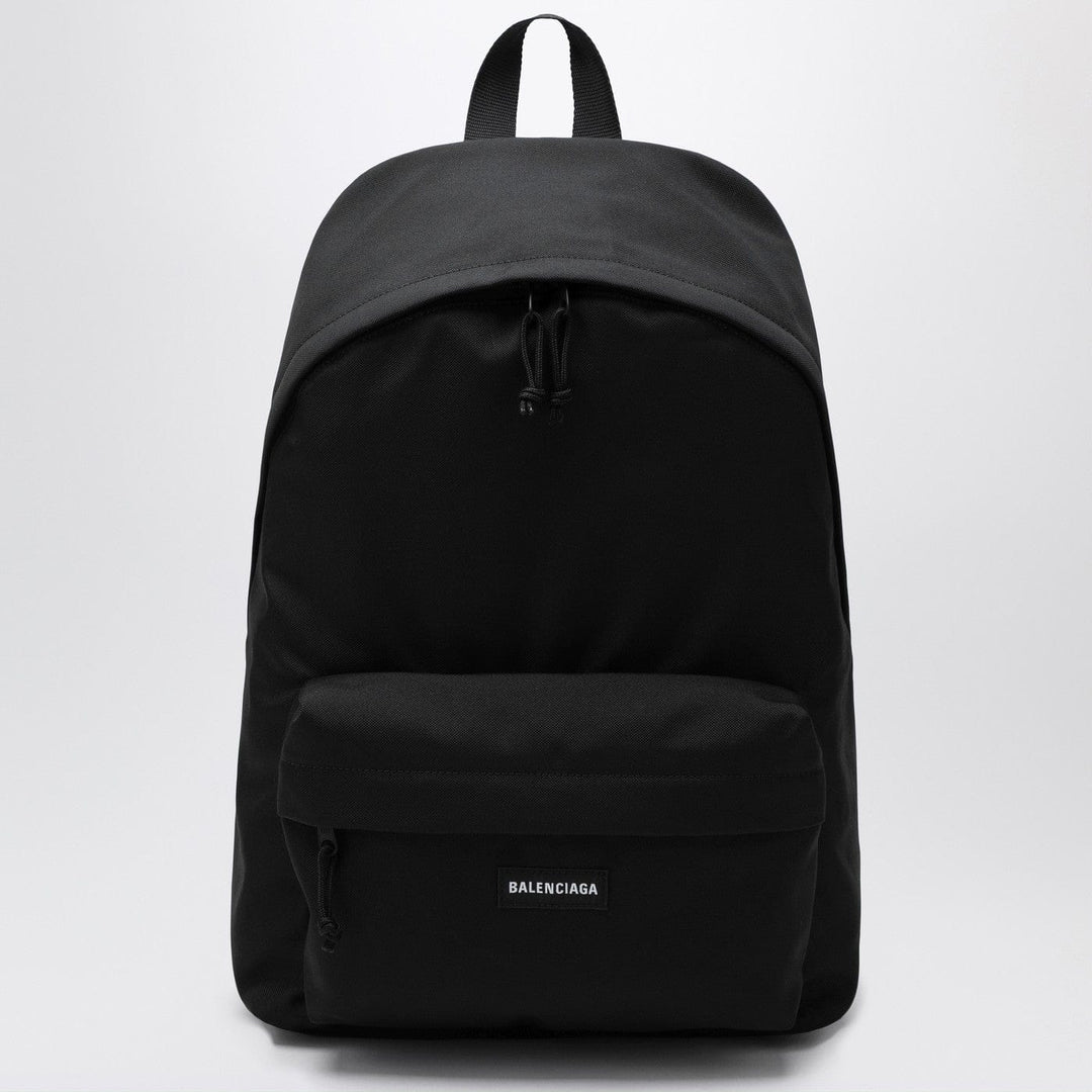 Apparel & Accessories TU Balenciaga - Black Explorer backpack with logo patch Brand