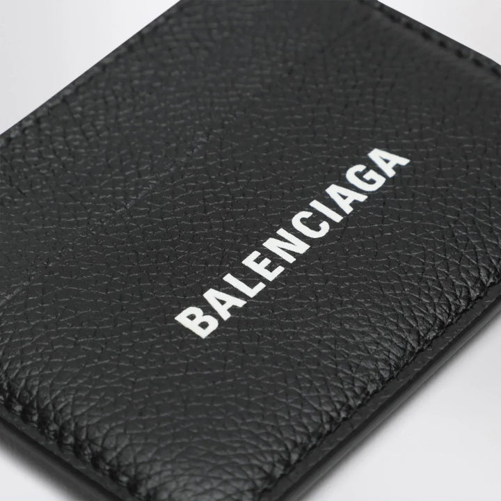 Balenciaga - Cash black card holder in grained leather Brand Apparel &amp; Accessories TU