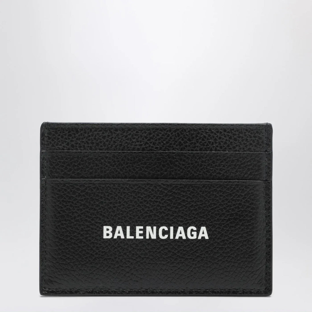 Balenciaga - Cash black card holder in grained leather Brand Apparel &amp; Accessories TU