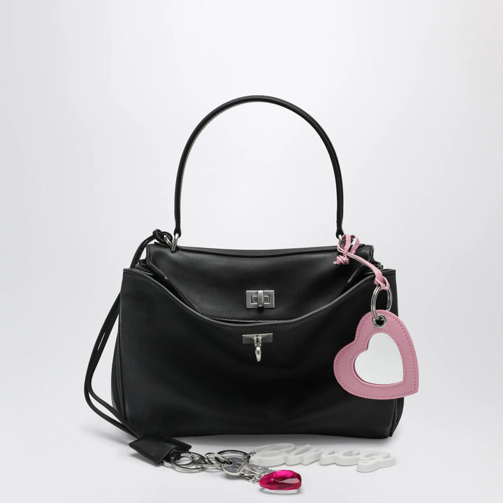 Balenciaga - Small black Rodeo bag in smooth calf leather with charm Brand Apparel &amp; Accessories TU