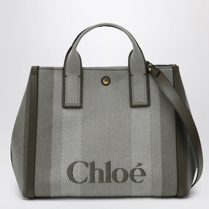 Apparel &amp; Accessories TU Carry tote bag in dark green striped canvas Brand