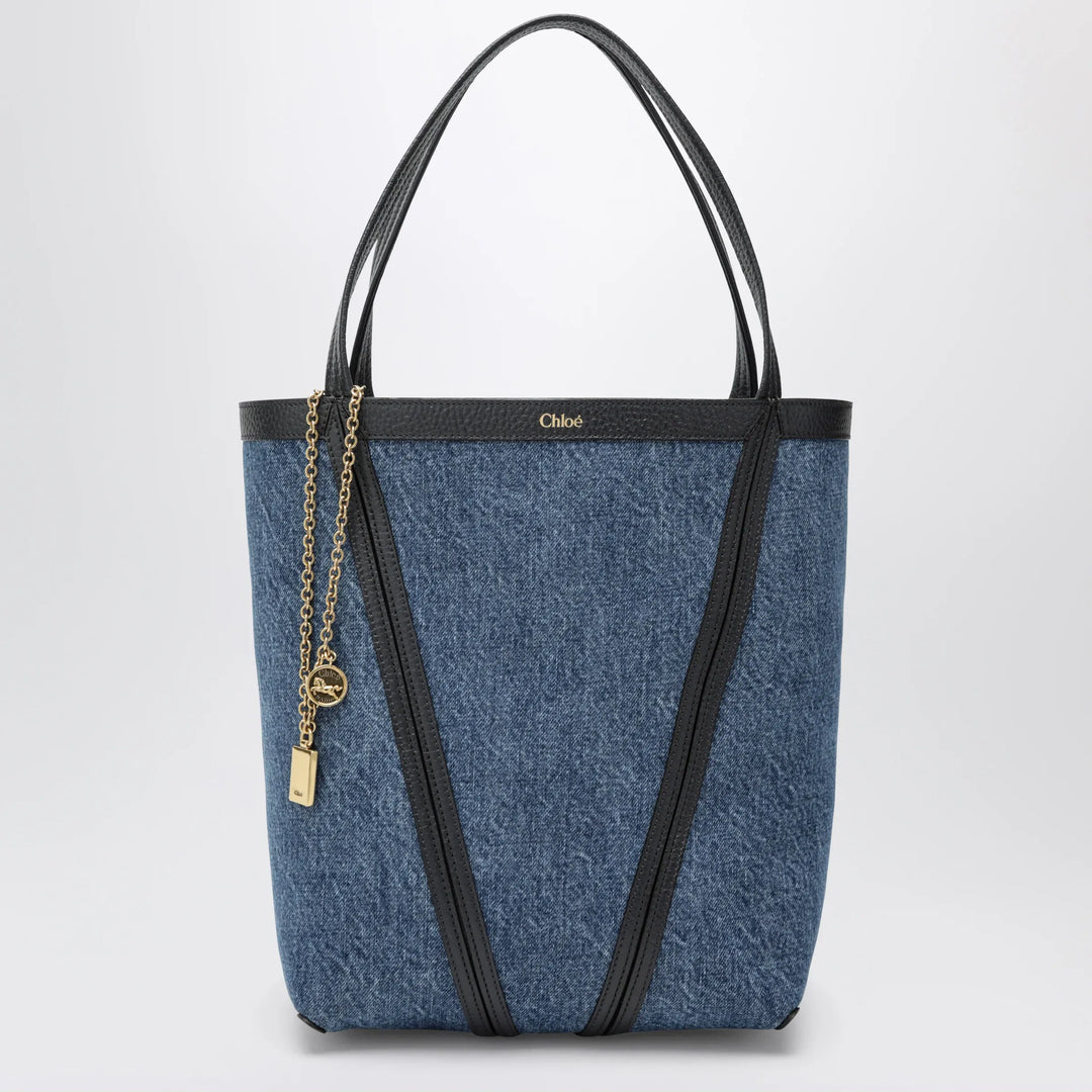 Chloé - Chloé Spin tote bag in denim Brand Apparel & Accessories TU