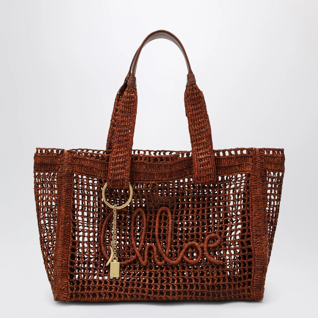 Chloé - East-West Summer Banana Summery brown raffia tote bag Brand Apparel & Accessories TU
