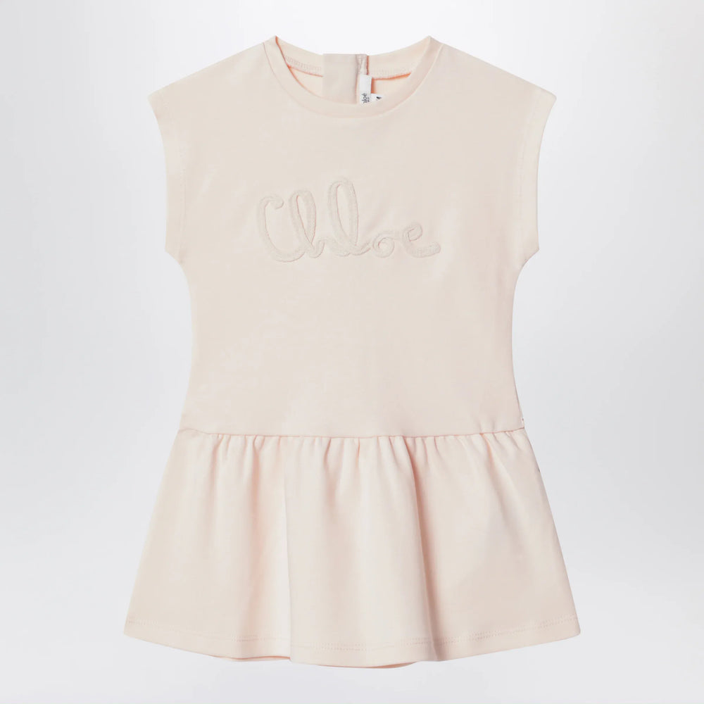 Chloé - Light pink dress with logo embroidery Brand Apparel & Accessories 12