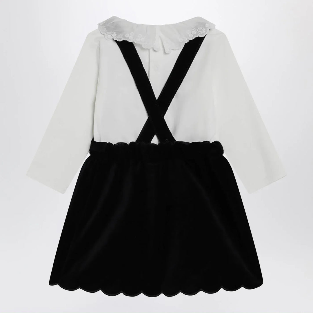 Chloé - White and blue velvet dress Brand Apparel &amp; Accessories