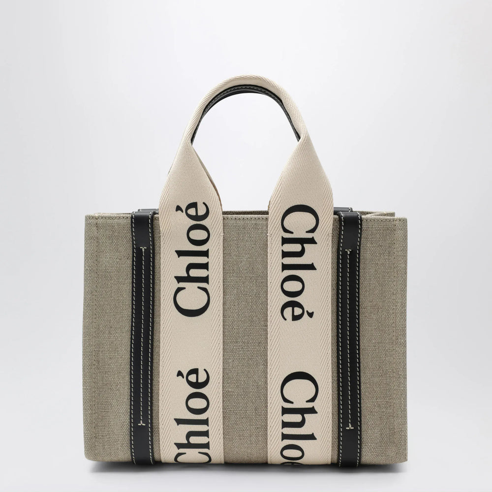 Chloé - Woody little bag in beige canvas Brand Apparel & Accessories TU