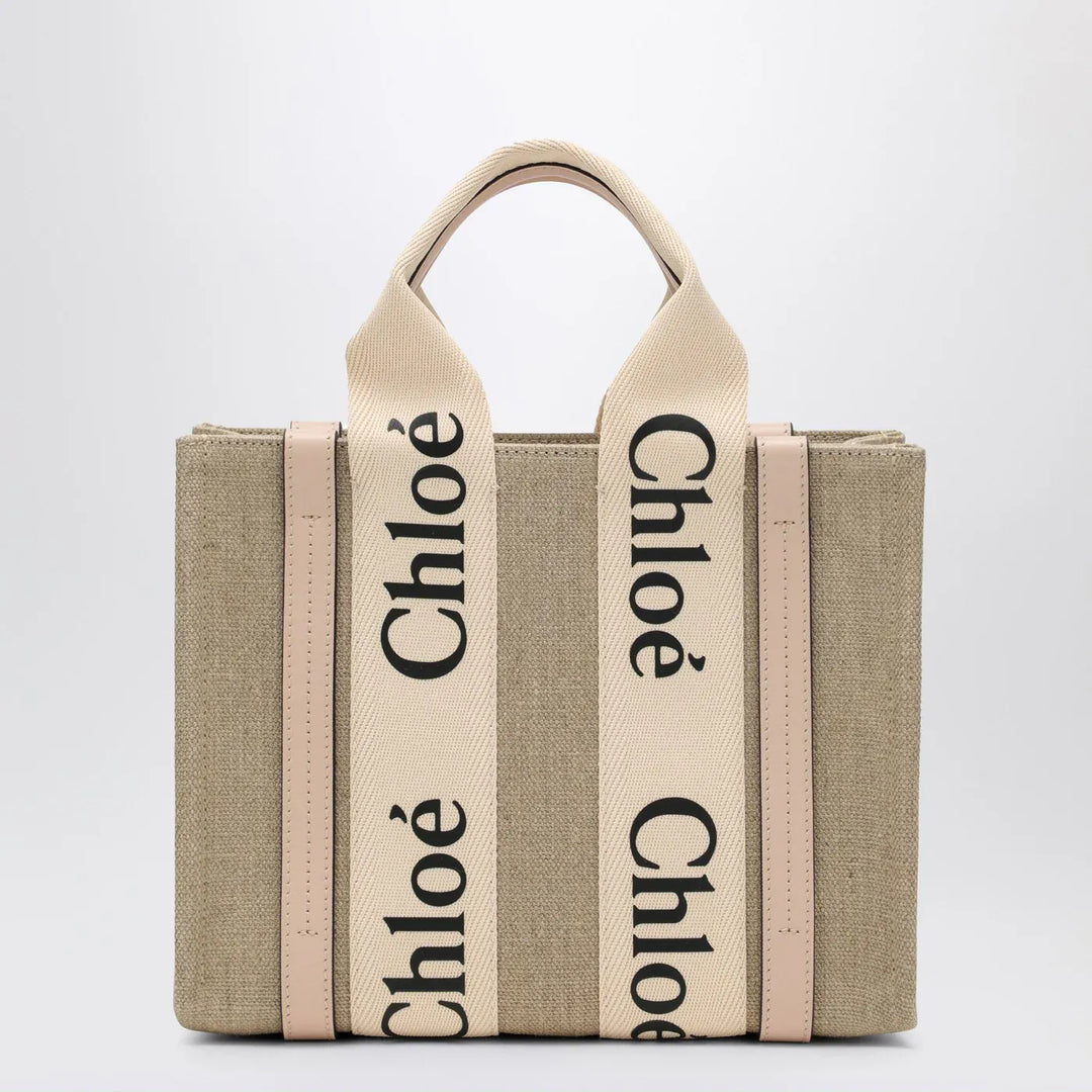 Chloé - Woody little bag in beige canvas Brand Apparel &amp; Accessories TU