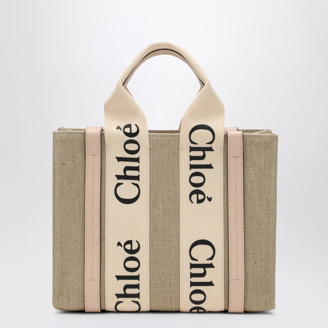 Chloé - Woody little bag in beige canvas Brand Apparel &amp; Accessories U