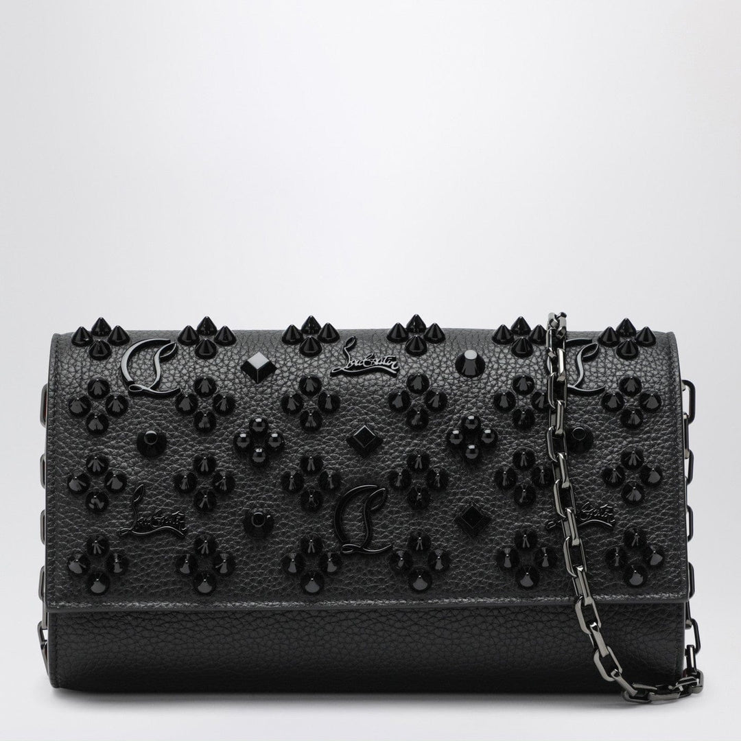 Apparel &amp; Accessories TU Christian Louboutin - Black Clutch Paloma in calfleather and spikes Loubinthesky Brand