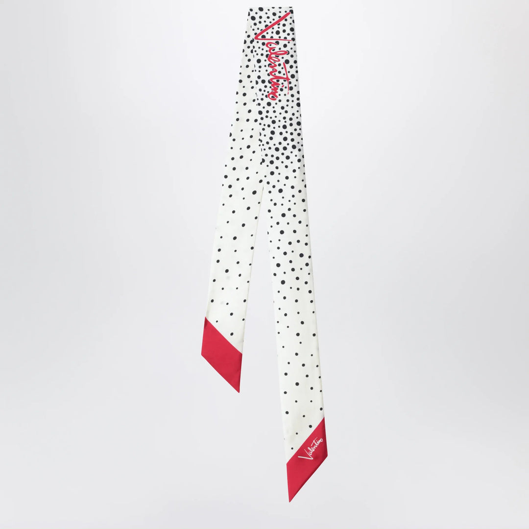 Valentino Garavani - Little Stars Starry bandeau scarf in silk, vanilla red Brand Apparel & Accessories > Clothing Accessories > Scarves & Shawls TU