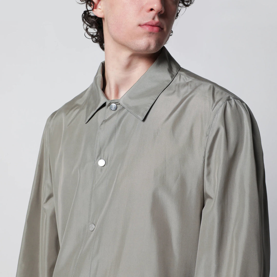 Brunello Cucinelli - Unlined jacket in khaki membrane silk Brand Apparel &amp; Accessories > Clothing > Outerwear > Coats &amp; Jackets