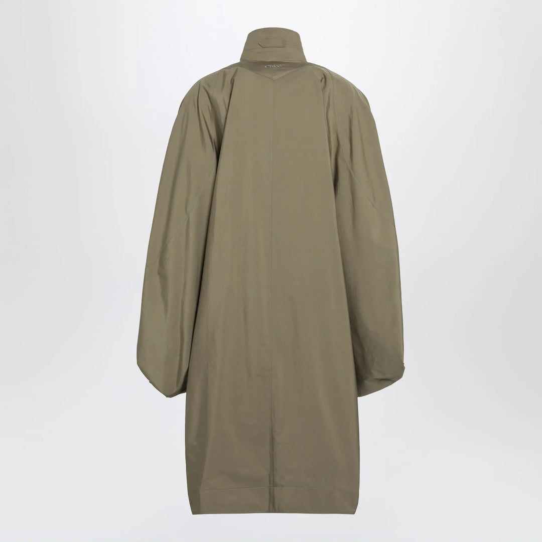 Chloé - Oversized cape coat in olive green poplin Brand Apparel &amp; Accessories > Clothing > Outerwear > Coats &amp; Jackets XS/S