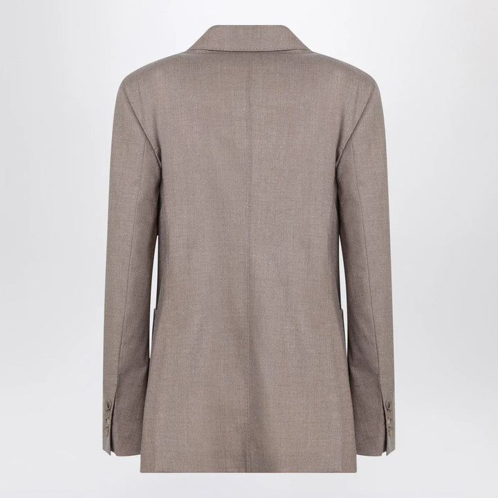 Max Mara - Double-breasted cashmere jacket in dove color Brand Apparel &amp; Accessories > Clothing > Outerwear > Coats &amp; Jackets 38  IT