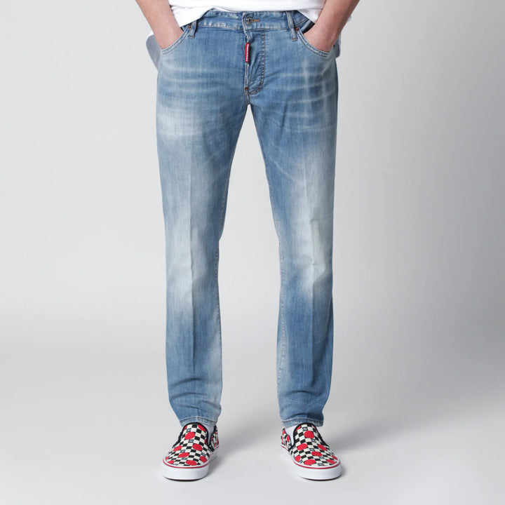 Dsquared2 - Skater light-wash stretch denim jeans in blue Brand Apparel &amp; Accessories > Clothing > Pants 50 IT