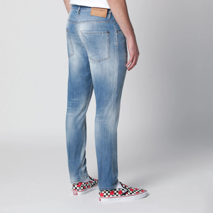 Dsquared2 - Skater light-wash stretch denim jeans in blue Brand Apparel &amp; Accessories > Clothing > Pants 50 IT