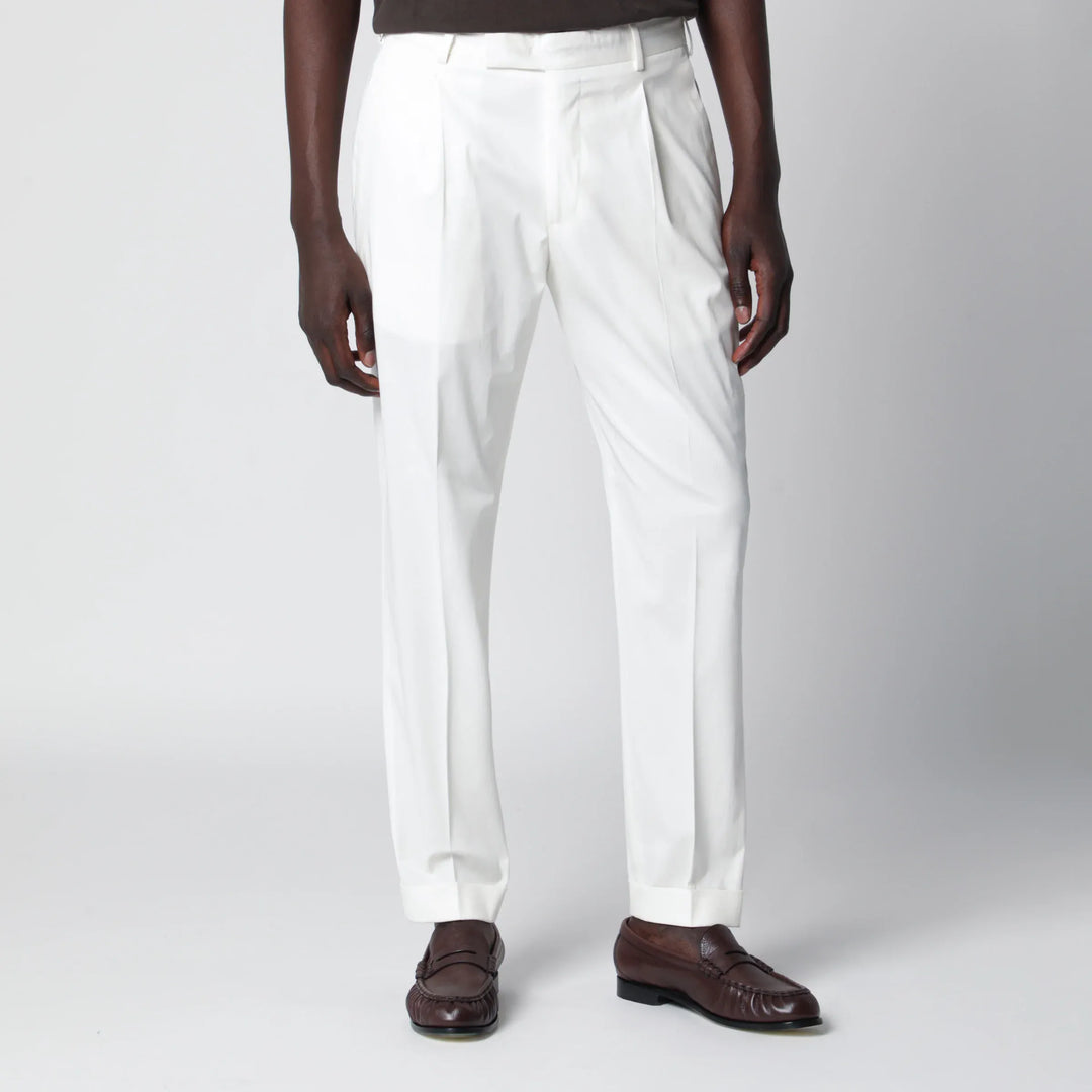 PT Torino - White cotton trousers Brand Apparel &amp; Accessories > Clothing > Pants 46 IT