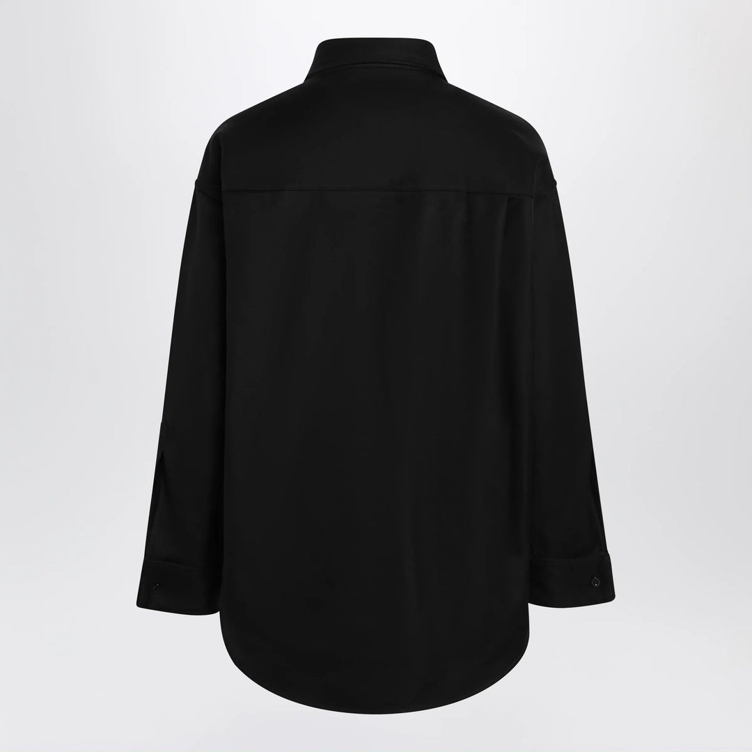 Balenciaga - Classic cocoon shirt in double cotton, black Brand Apparel &amp; Accessories > Clothing > Shirts &amp; Tops