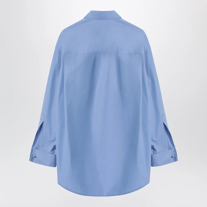 Balenciaga - Light blue cotton shirt Brand Apparel &amp; Accessories > Clothing > Shirts &amp; Tops 38  FR