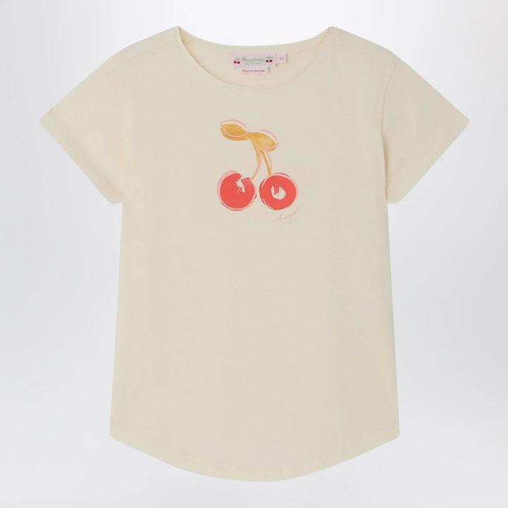 Bonpoint - Aada écru T-shirt with cherry print Brand Apparel &amp; Accessories > Clothing > Shirts &amp; Tops 4