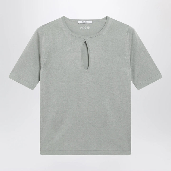 Max Mara - Crewneck sweater in pastel green silk and cashmere Brand Apparel &amp; Accessories > Clothing > Shirts &amp; Tops S