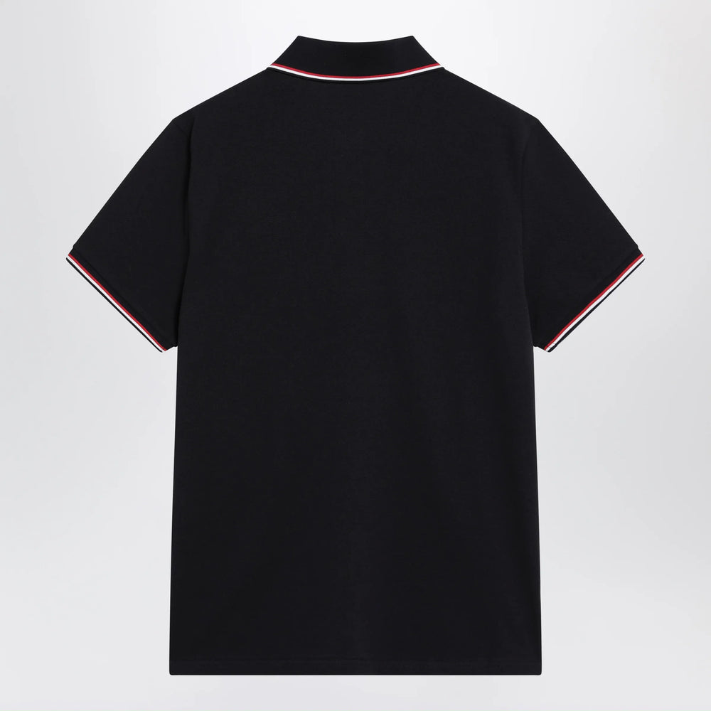 Moncler - Navy blue short-sleeve polo shirt Brand Apparel & Accessories > Clothing > Shirts & Tops S