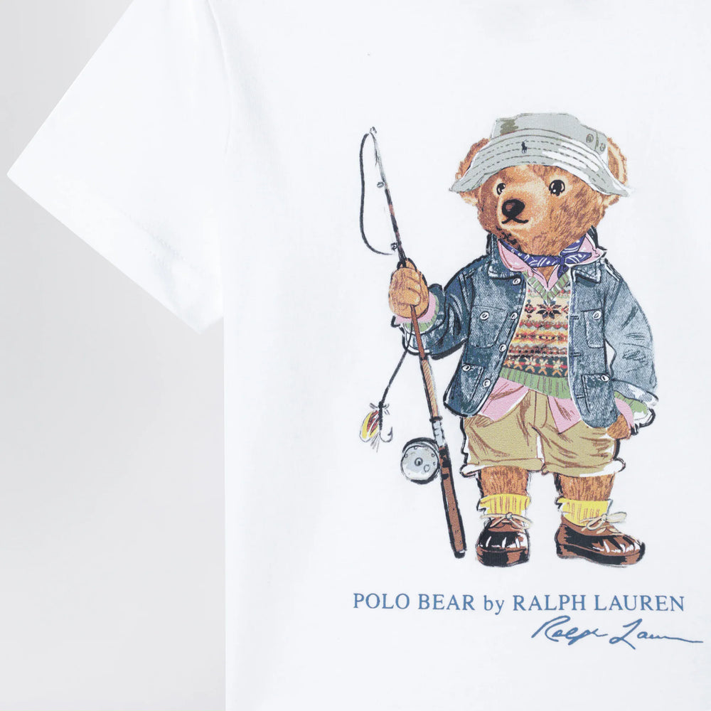 Polo Ralph Lauren - White cotton Polo Bear T-shirt Brand Apparel & Accessories > Clothing > Shirts & Tops