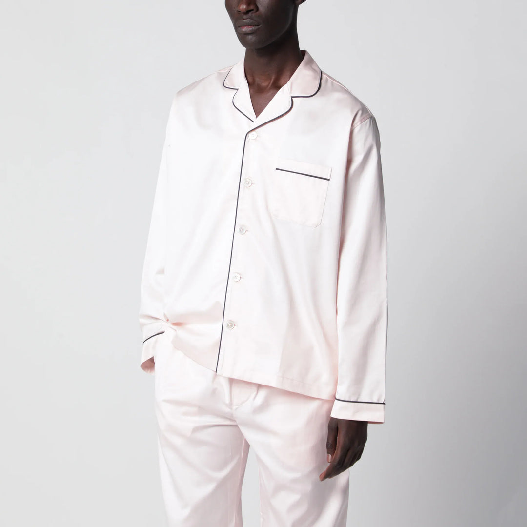 Tekla - Light pink pajama shirt Brand Apparel & Accessories > Clothing > Shirts & Tops S