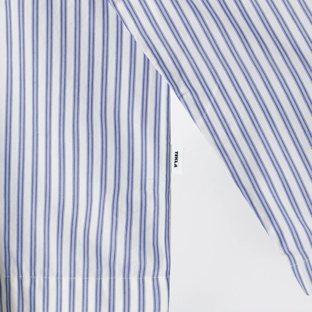 Tekla - White/light blue striped pajama shirt Brand Apparel & Accessories > Clothing > Shirts & Tops