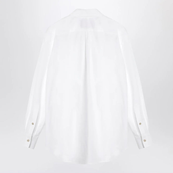 Valentino - White cotton shirt with ruffles Brand Apparel &amp; Accessories > Clothing > Shirts &amp; Tops 40  IT