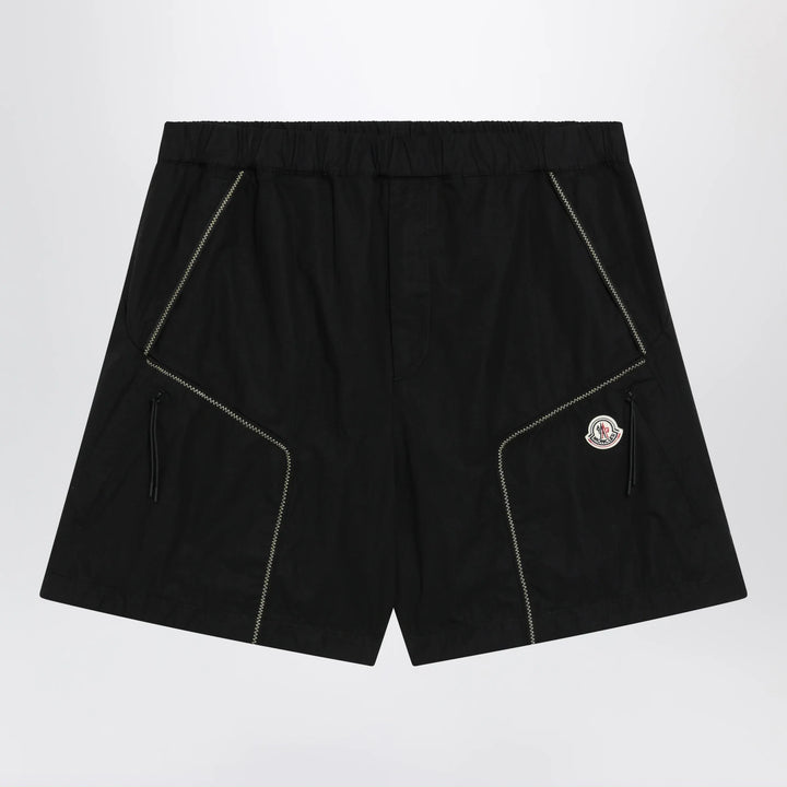 Moncler - Black cargo shorts in cotton gabardine Brand Apparel &amp; Accessories > Clothing > Shorts S