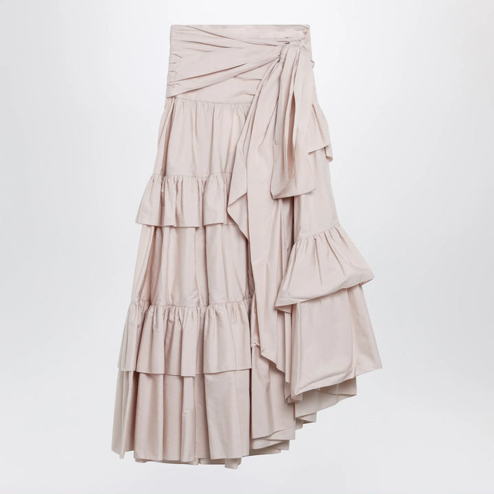 Chloé - Long ruffled cotton poplin skirt in pink Brand Apparel &amp; Accessories > Clothing > Skirts 38  FR
