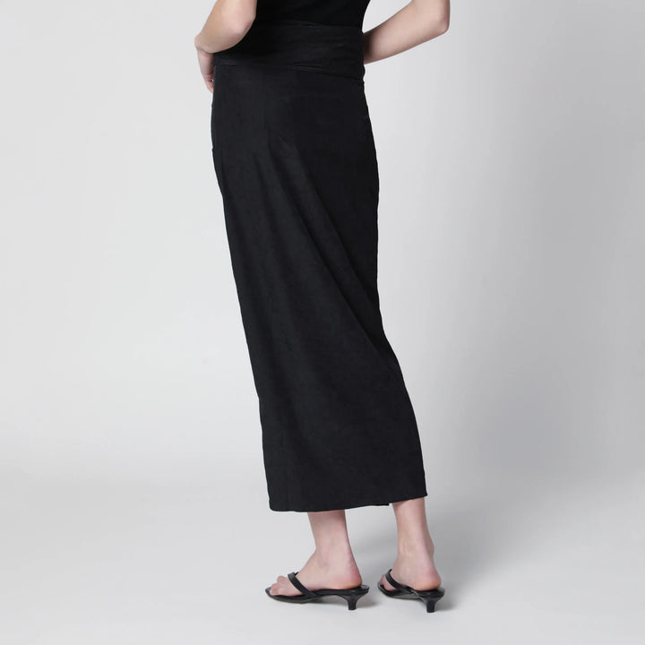 Róhe - Black sarong-effect skirt Brand Apparel &amp; Accessories > Clothing > Skirts