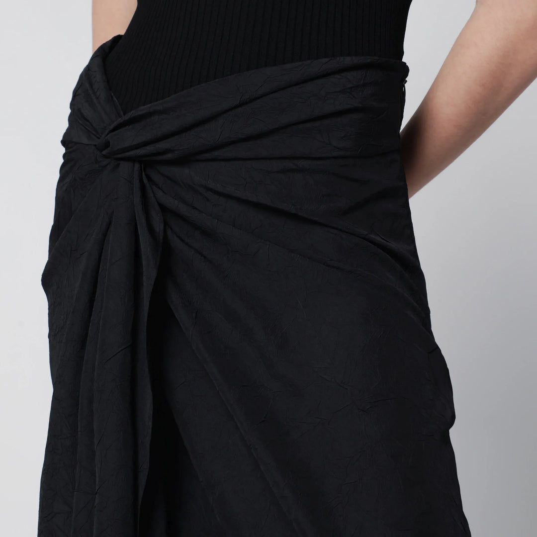 Róhe - Black sarong-effect skirt Brand Apparel &amp; Accessories > Clothing > Skirts