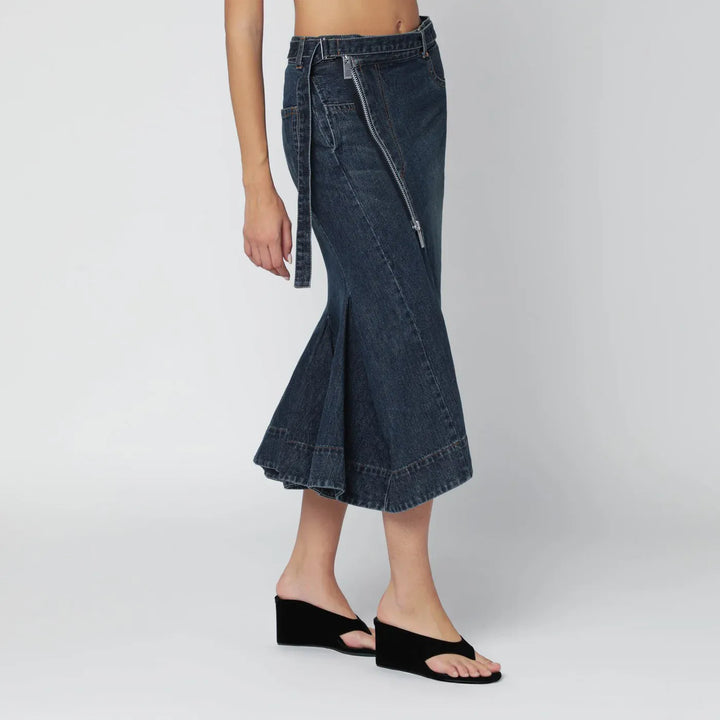 Sacai - Asymmetric blue denim skirt Brand Apparel &amp; Accessories > Clothing > Skirts 2