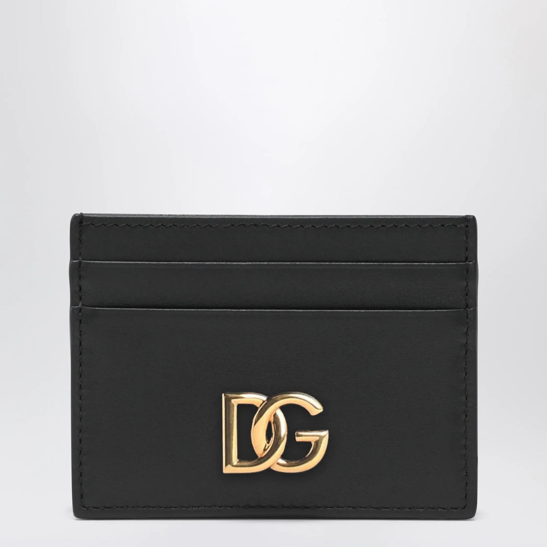 Dolce&amp;Gabbana - Black leather card holder with DG logo Brand Apparel &amp; Accessories U