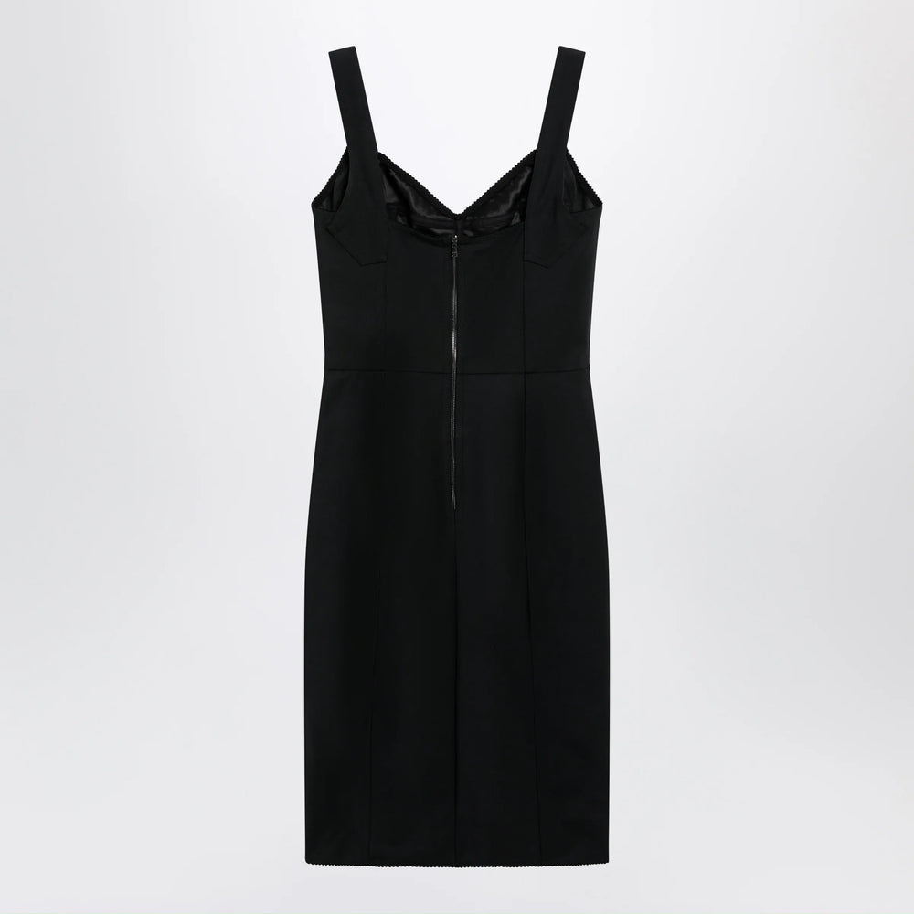 Dolce&Gabbana - Black sheath dress with lace details Brand Apparel & Accessories