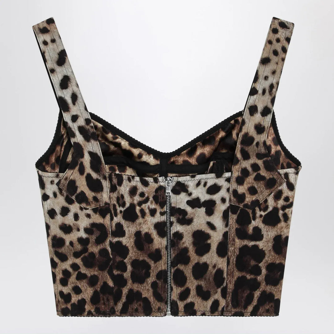 Dolce&amp;Gabbana - Leopard-print bustier Brand Apparel &amp; Accessories